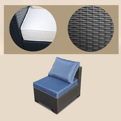 Black Rattan Outdoor Sofa Set