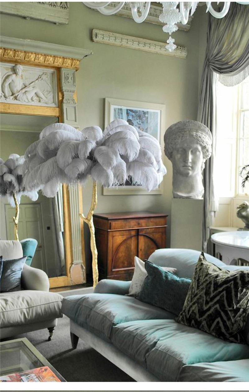 Ostrich Feather Floor Lamp