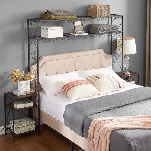 Rustic Brown Storage Bed