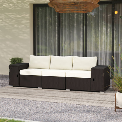 3 Seater Outdoor Couch Patio Sofa with Storage