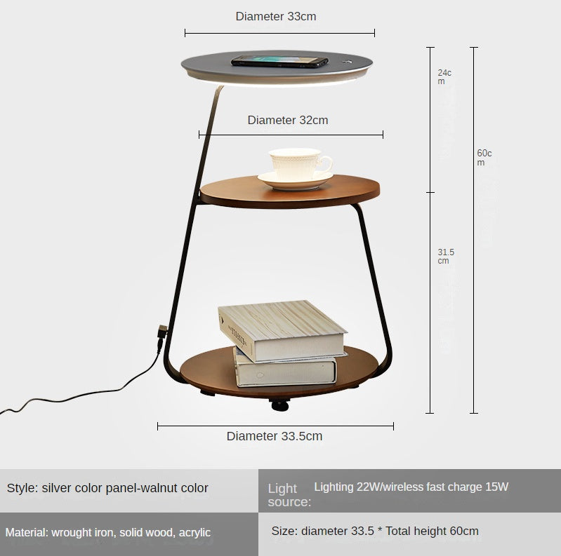 Walnut Floor Lamp