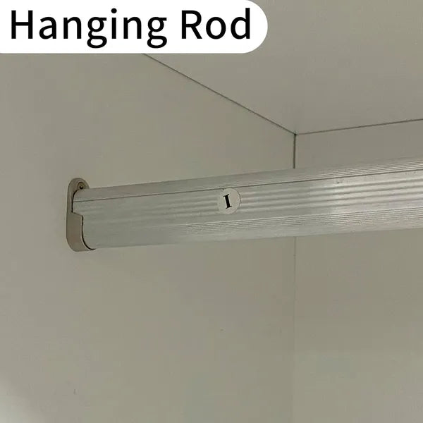Armario Vestidor Ropero con 2 Puertas de Armario de Cristal, Armario Vestidor de Dormitorio de 71" de Alto con 2 Cajones de Armario, Almacenamiento de Armario con Barra de Colgar para Dormitorio, Armarios y Roperos de Madera