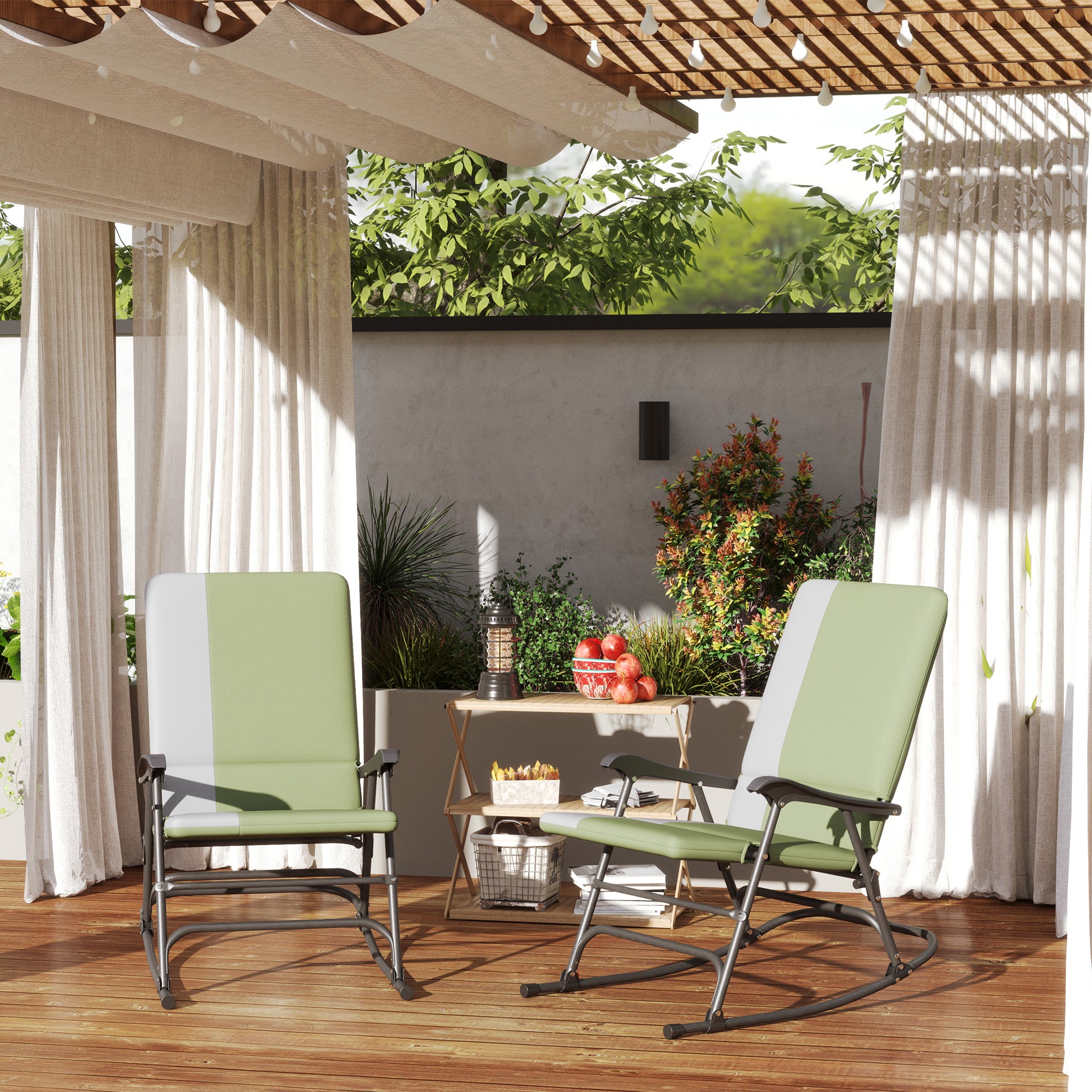 Grey Steel Rocking Chairs