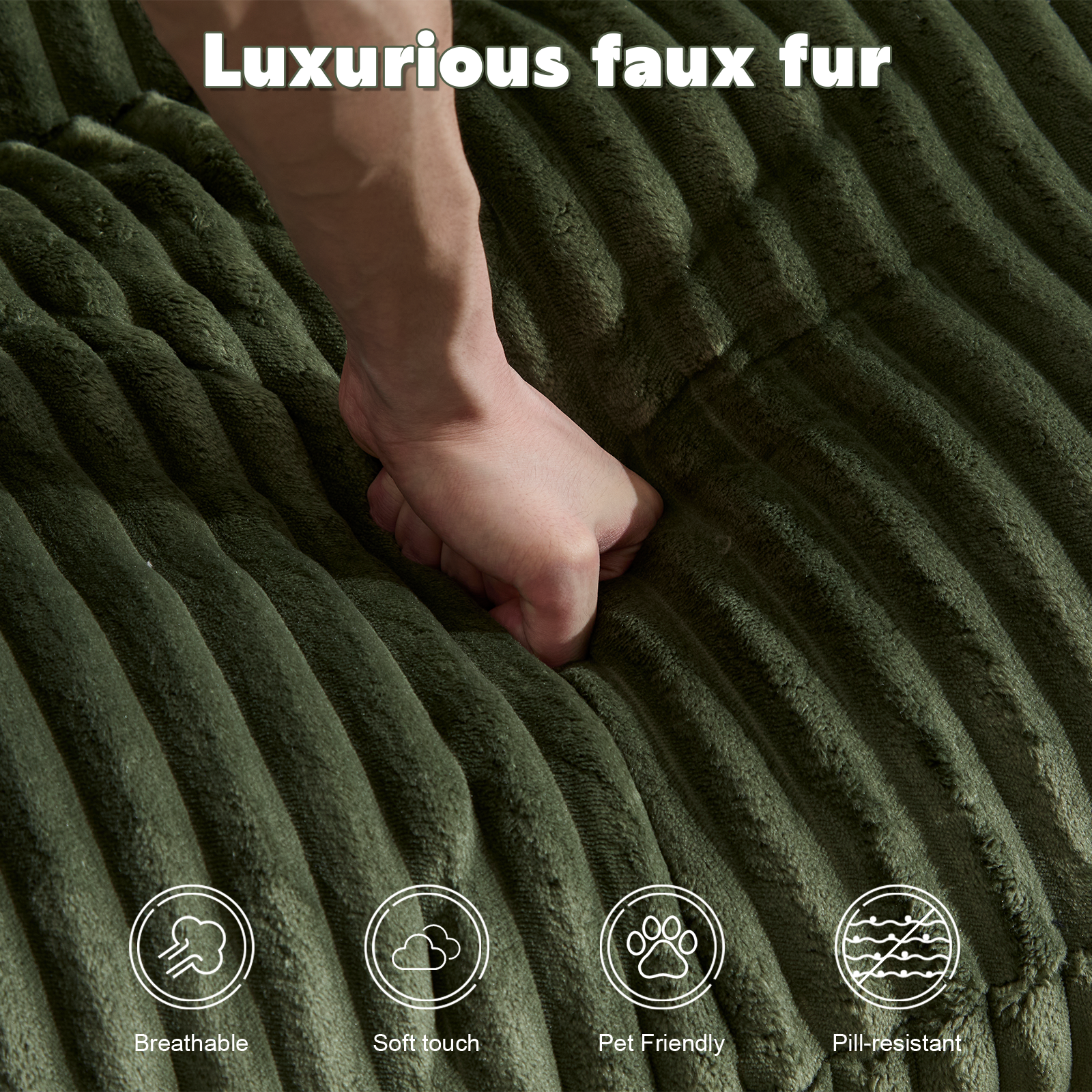 Green Corduroy Chaise Lounge Expansive Seating