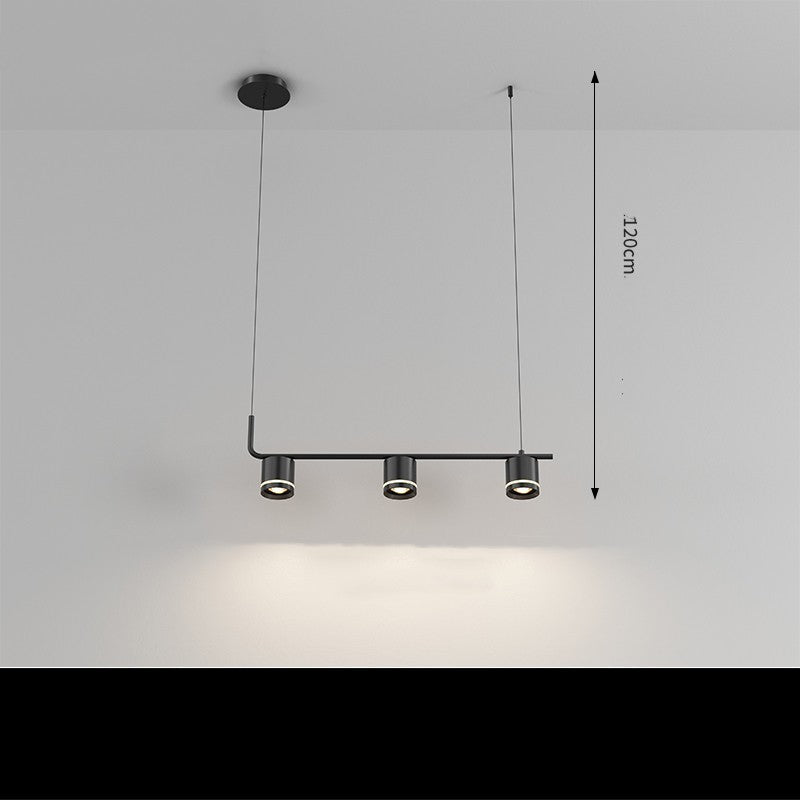 Black Modern Chandelier 5-Head Stepless Dimming