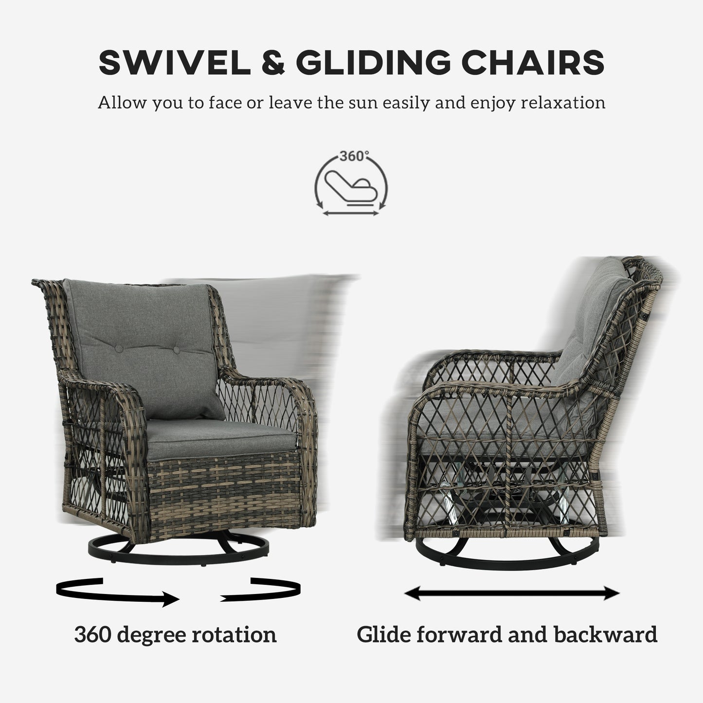 3 Piece Outdoor Bistro Set