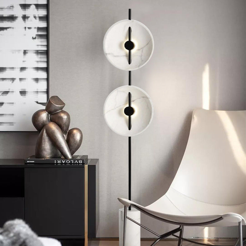 White Marble Living Room Floor Lamp Art Bedroom