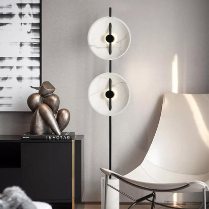 White Marble Living Room Floor Lamp Art Bedroom