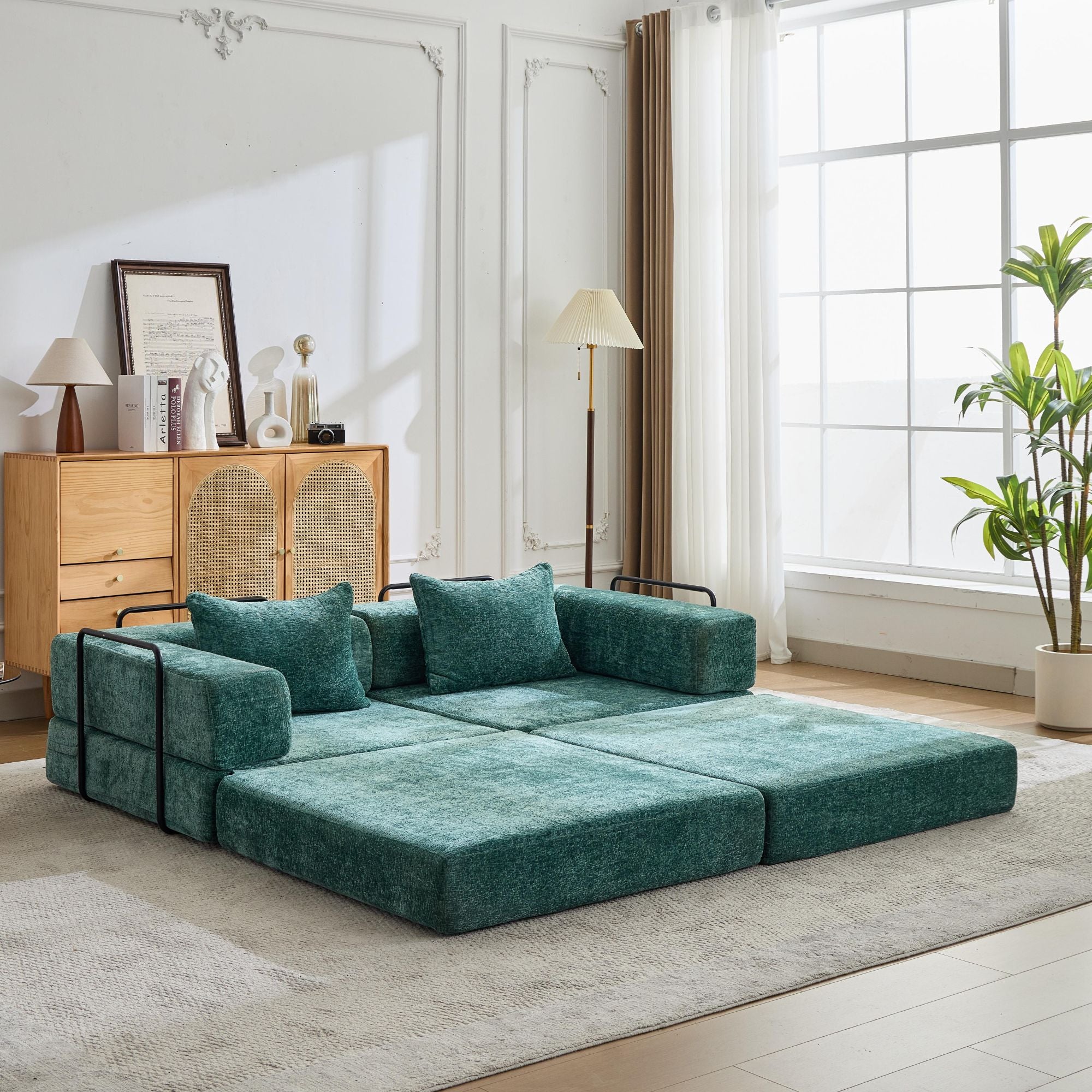 Dark Green Chenille Sofa