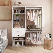 White Modular Wardrobe System