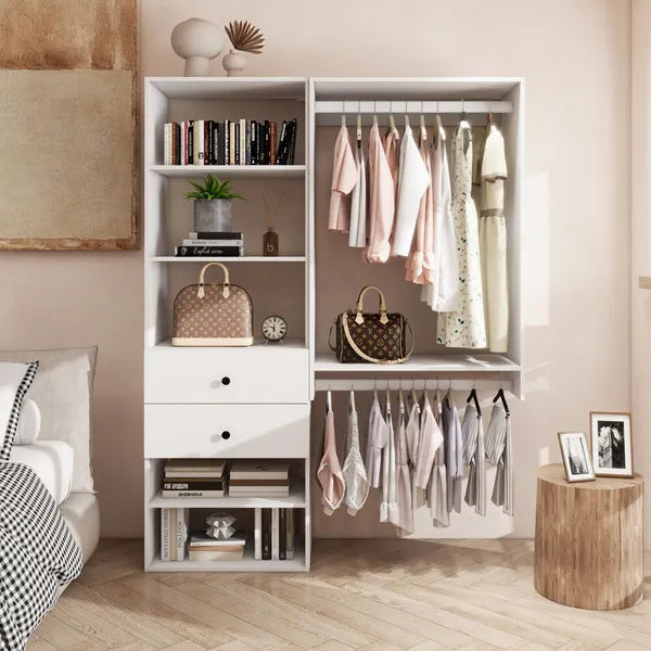 White Modular Wardrobe System