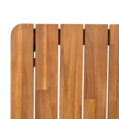 Mesa de Comedor de Madera de Acacia para 6 Personas, Mesa Exterior, Muebles de Estilo Granja para Terraza, Jardín, Patio Trasero, Teca con Capacidad de Peso de 180 Libras 63L