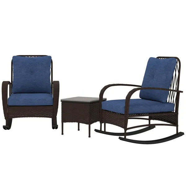 Gray Rattan Chaise Lounge