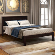 Espresso Wood Platform Bed