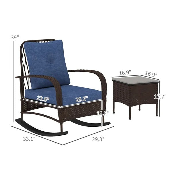 Gray Rattan Chaise Lounge