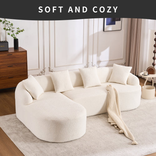 Grey Chenille Chaise Sofa