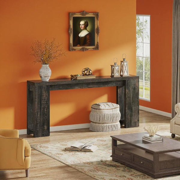 Long Wood Entryway Console