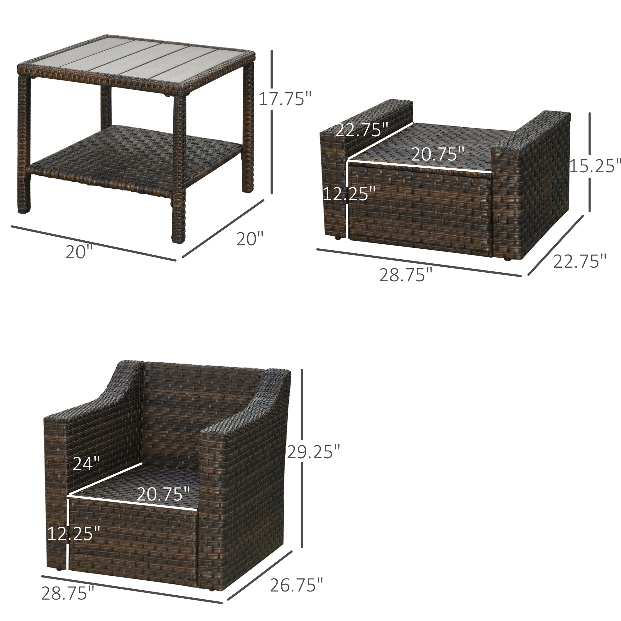 Stylish Patio Seating Set