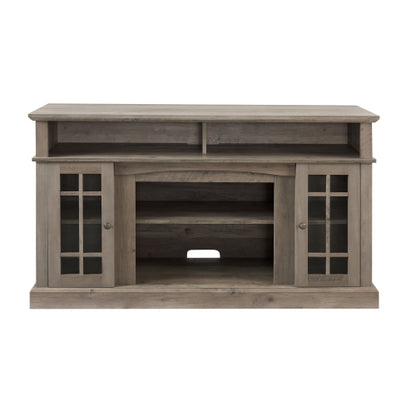 Classic TV Media Stand Modern Entertainment Console For TV Up To 65 With Open And Closed Storage Space, Gray Wash