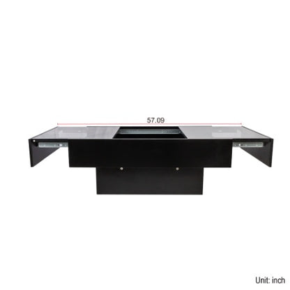 Coffee Table With Sliding Tabletop, Center Table With Hidden Storage Compartment, Extendable Table For Living Room