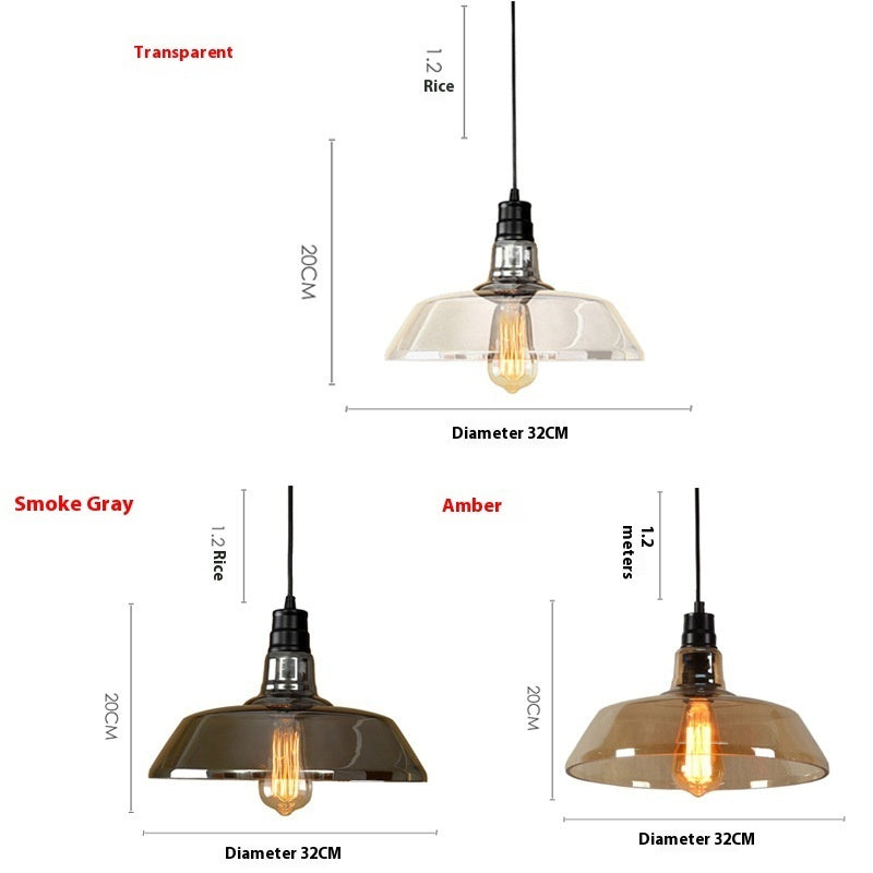 Industrial Style Creative Living Room Corridor Personality Glass Chandelier