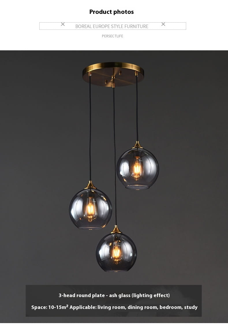 Dining Room Chandelier Bedroom Bedside Glass Chandelier