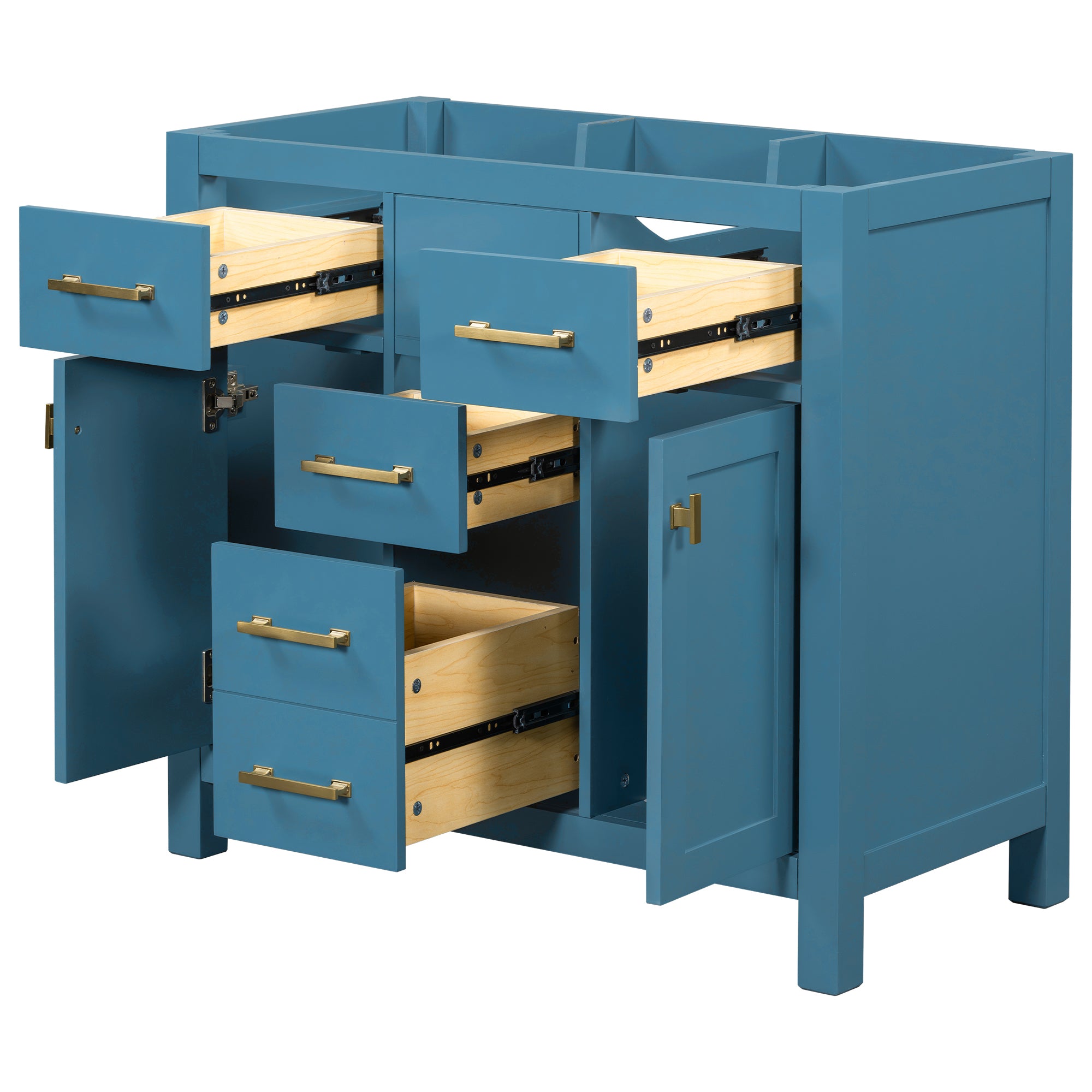 Armarios de Almacenamiento para Baño en Madera Maciza