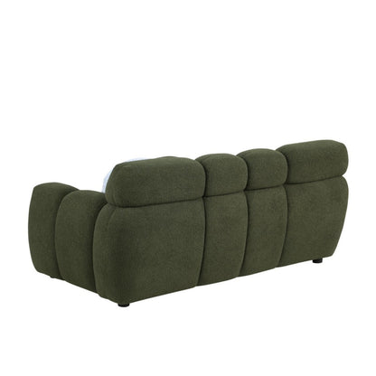 64.96 Length ,35.83inch Deepth ,human Body Structure For USA People, Marshmallow Sofa,boucle Sofa ,2 Seater, Olive Green BOUCLE