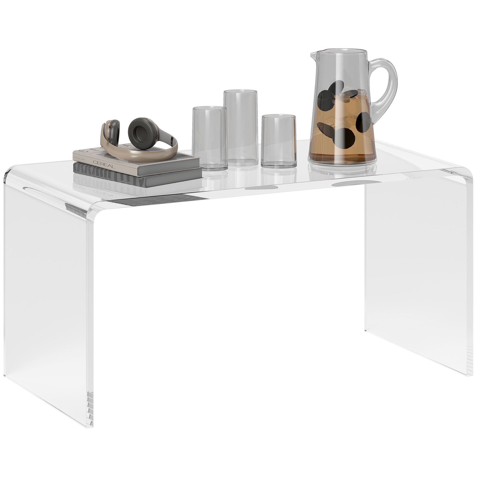 Clear Acrylic C-Shape Table