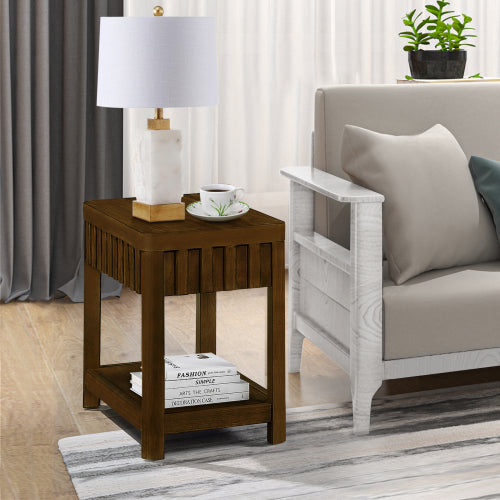 Rustic Wood Storage Table