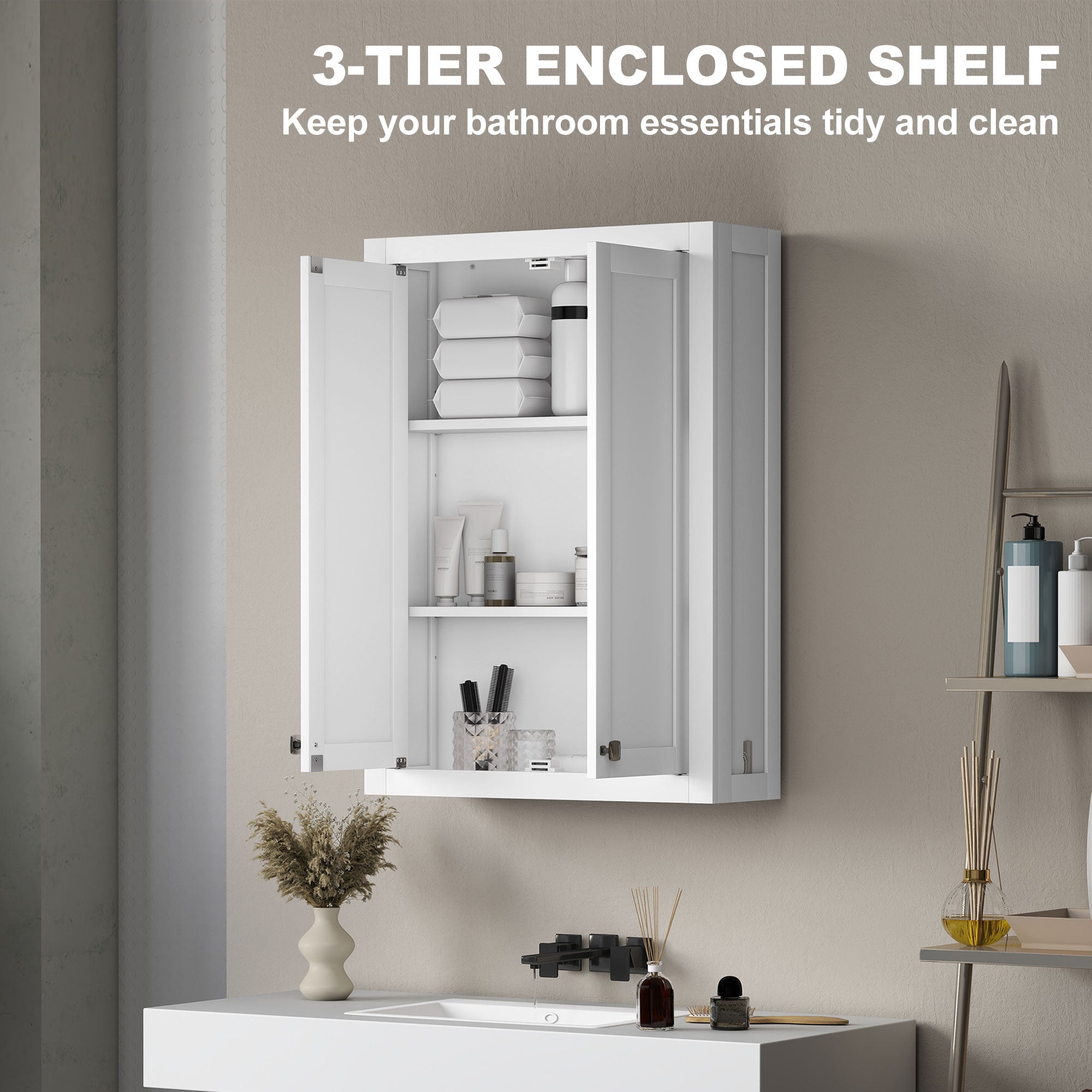 White Bathroom Wall Cabinet