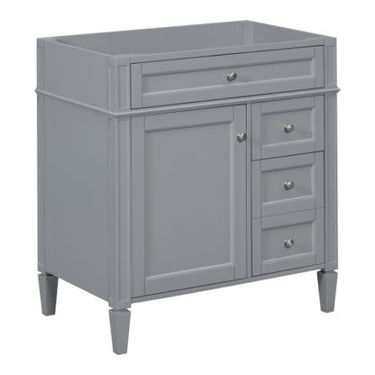30'' Bathroom Vanity Without Top Sink, Modern Bathroom Storage Cabinet With 2 Drawers And A Tip-out Drawer