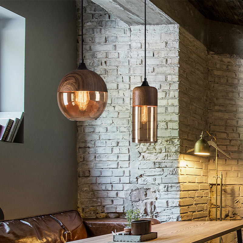Three-Headed Glass Chandelier