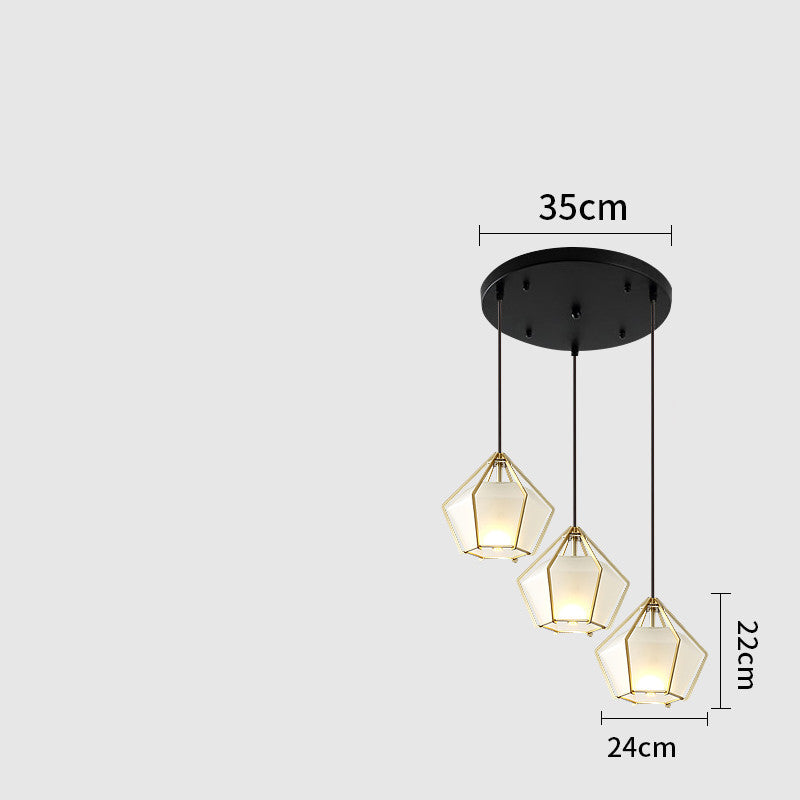 Gold Stained Glass Chandelier For Entryways