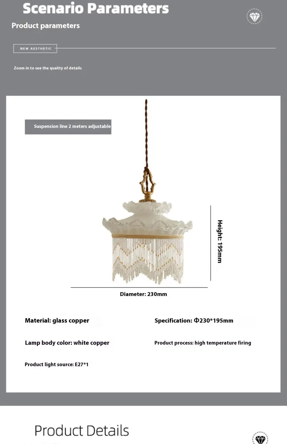 Tassel Chandelier Dining Room Bedroom Bedside Hallway Chandelier