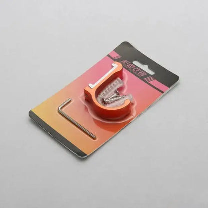 Orange aluminum guitar bridge clamp with screws and hex wrench for decorbites candy color metal wall hooks