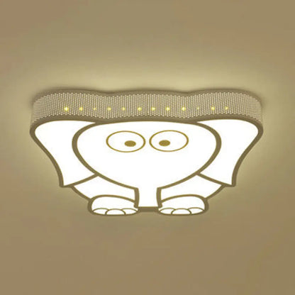 DecorBites™ Cartoon Acrylic Ceiling Light for Kindergarten with White Flush Mount Fixture