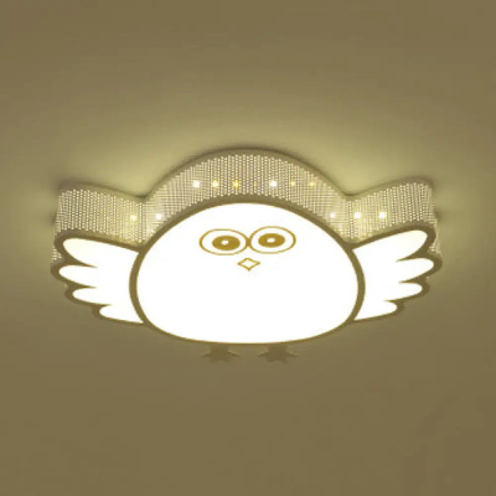 DecorBites™ Cartoon Acrylic Ceiling Light for Kindergarten with White Flush Mount Fixture