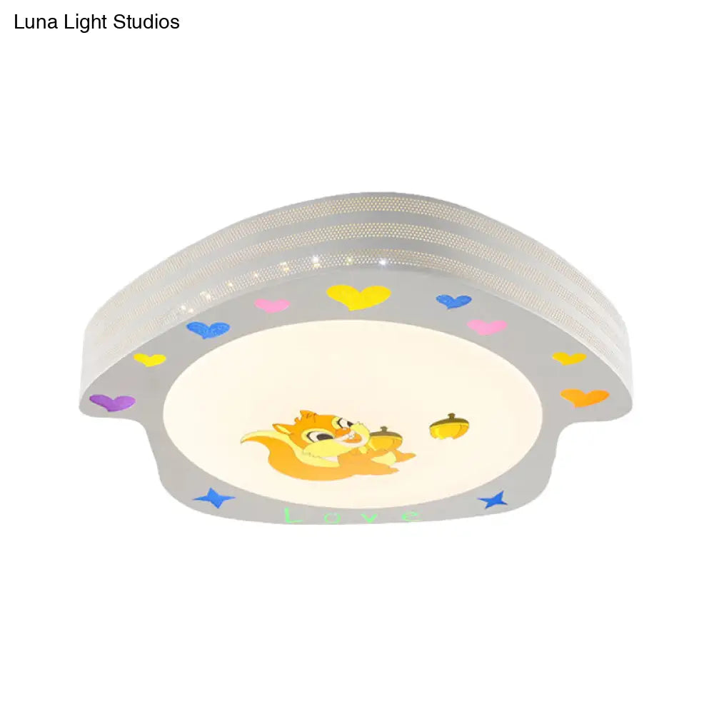 DecorBites™ Cartoon Acrylic Flush Mount Ceiling Light for Nursing Room - White House Design