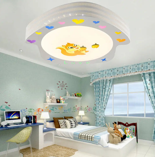 DecorBites™ Cartoon Acrylic Flush Mount Ceiling Light for Nursing Room - White House Design