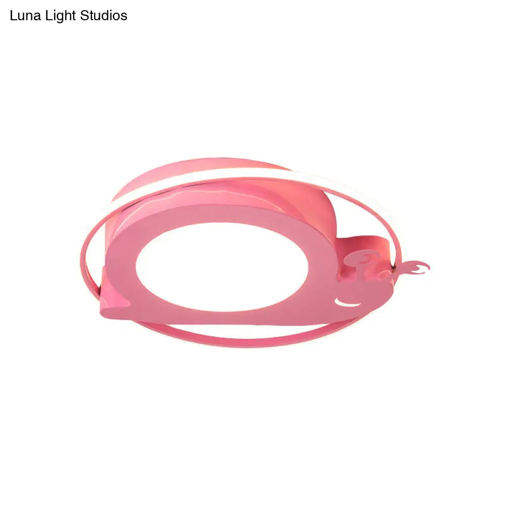 DecorBites™ DecorBites™ Cartoon Bee LED Ceiling Light in Pink for Nursery - Modern & Fun with Warm/White Light