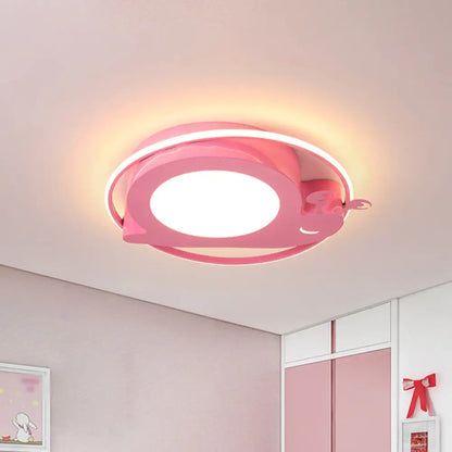 DecorBites™ DecorBites™ Cartoon Bee LED Ceiling Light in Pink for Nursery - Modern & Fun with Warm/White Light