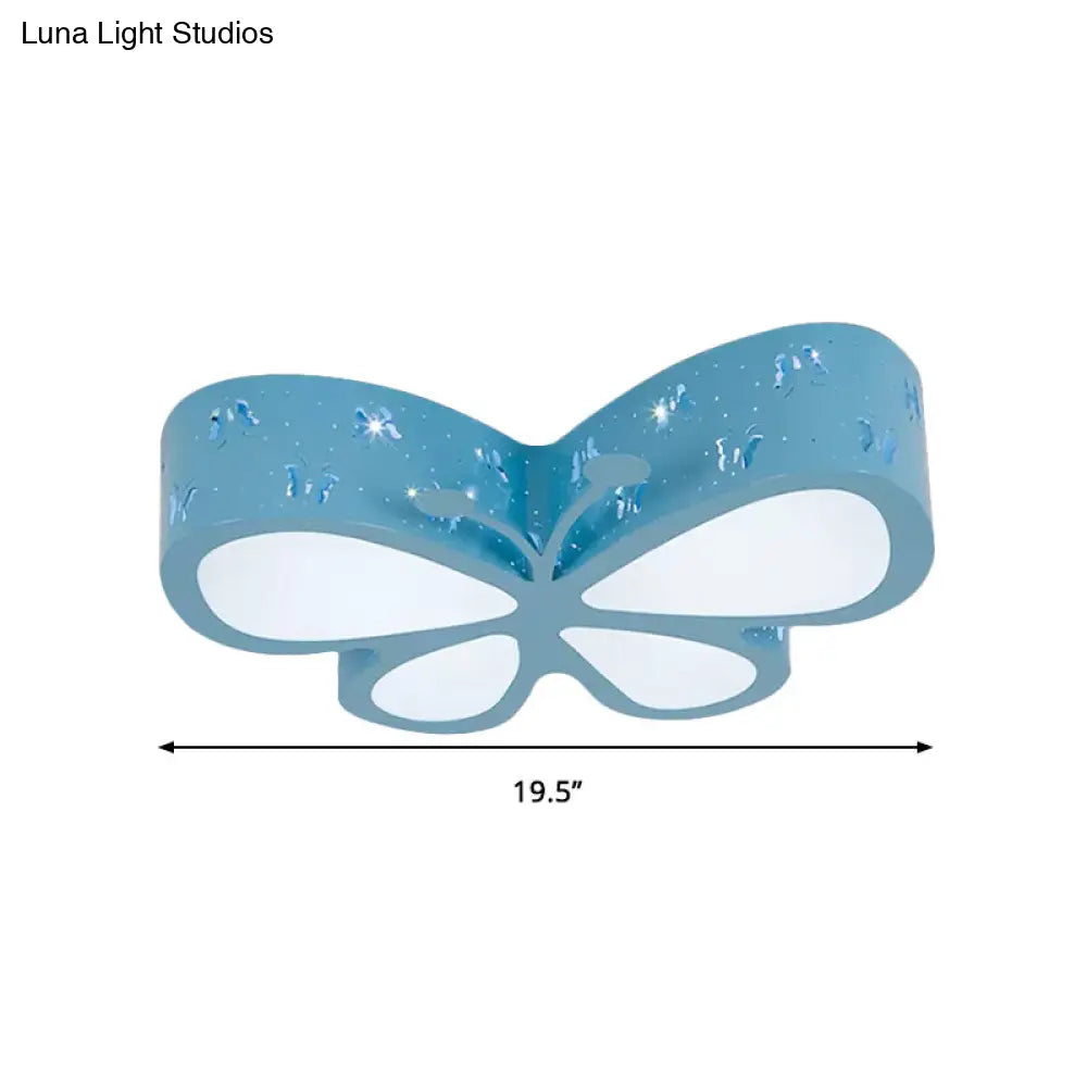 DecorBites™ DecorBites™ Cartoon Butterfly LED Ceiling Lamp for Girls' Room - Flushmount Acrylic Light
