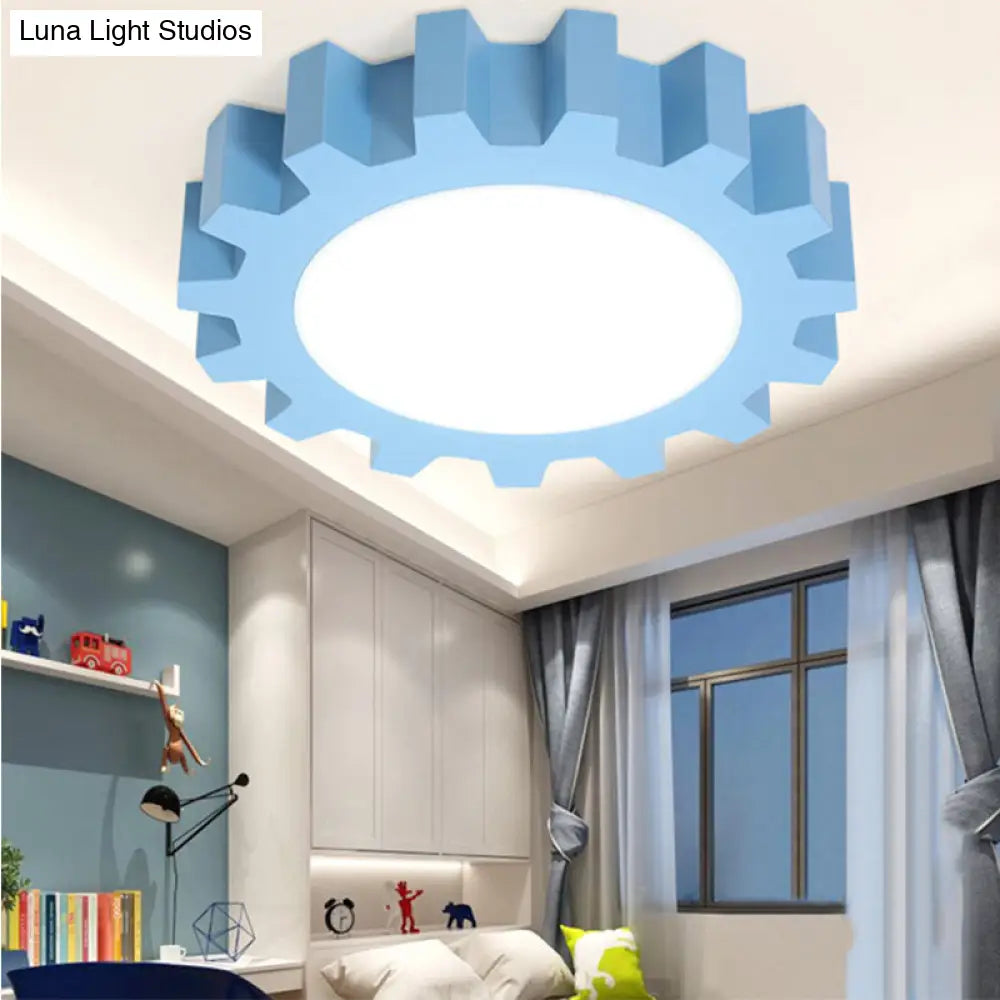 DecorBites™ DecorBites™ Cartoon LED Ceiling Light for Kindergarten: Metal Gear Ceiling Mount