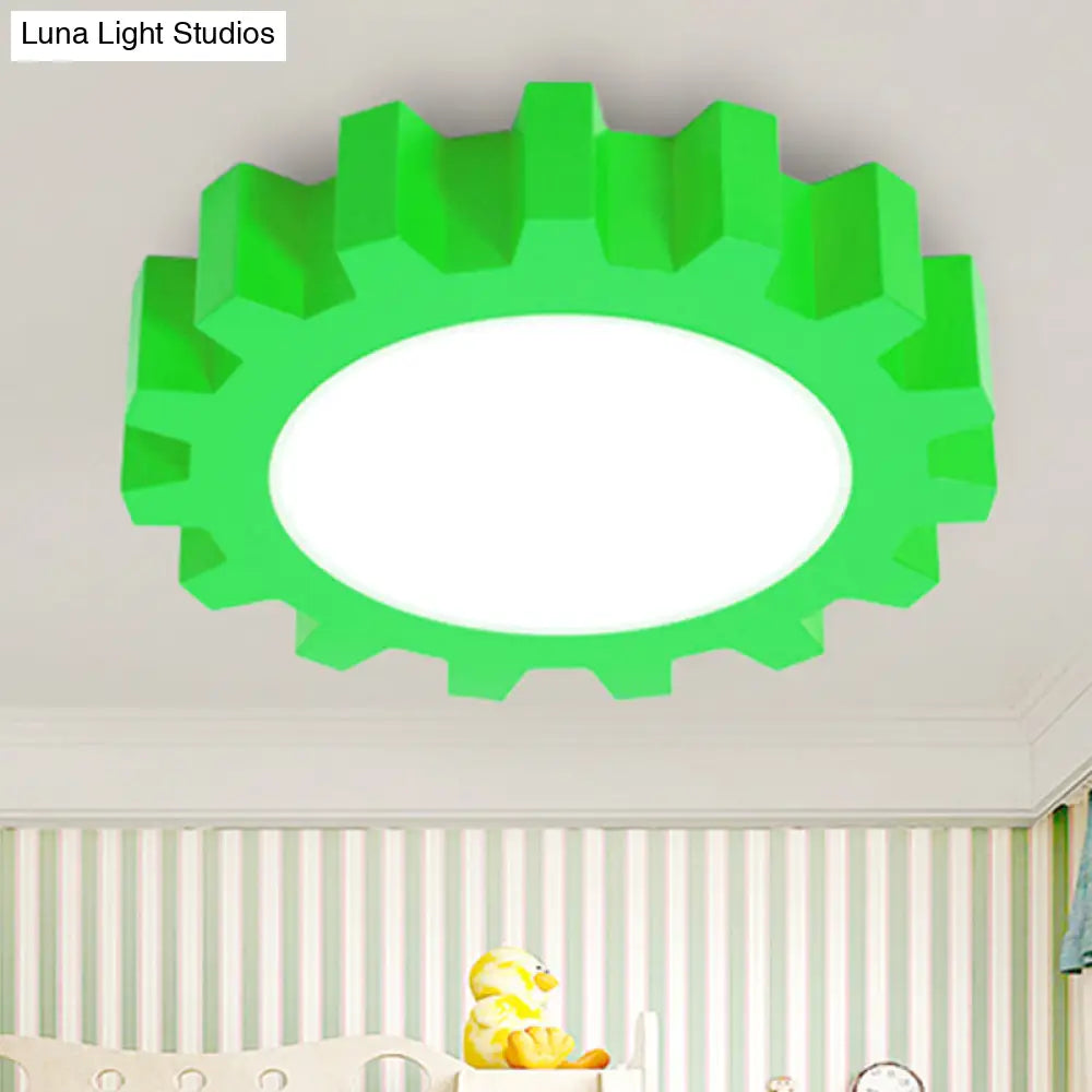 DecorBites™ DecorBites™ Cartoon LED Ceiling Light for Kindergarten: Metal Gear Ceiling Mount