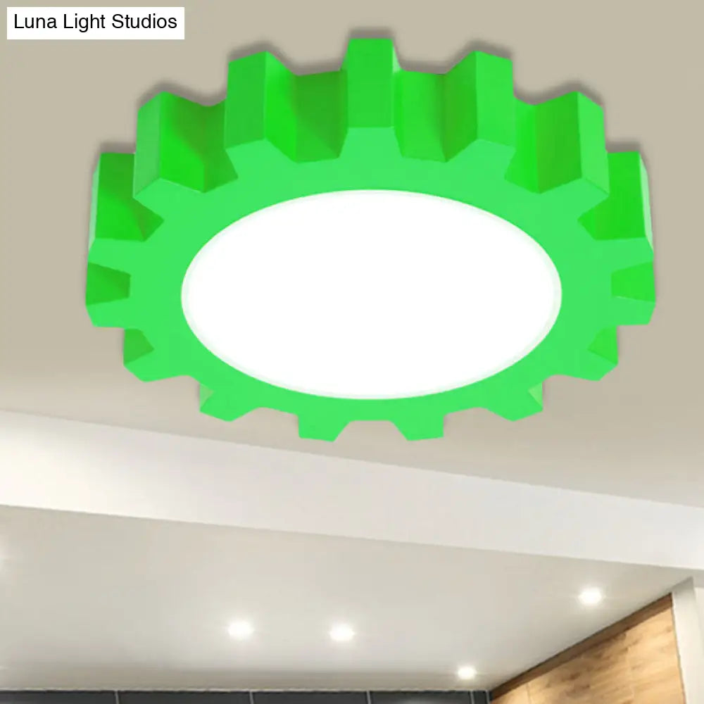 DecorBites™ DecorBites™ Cartoon LED Ceiling Light for Kindergarten: Metal Gear Ceiling Mount