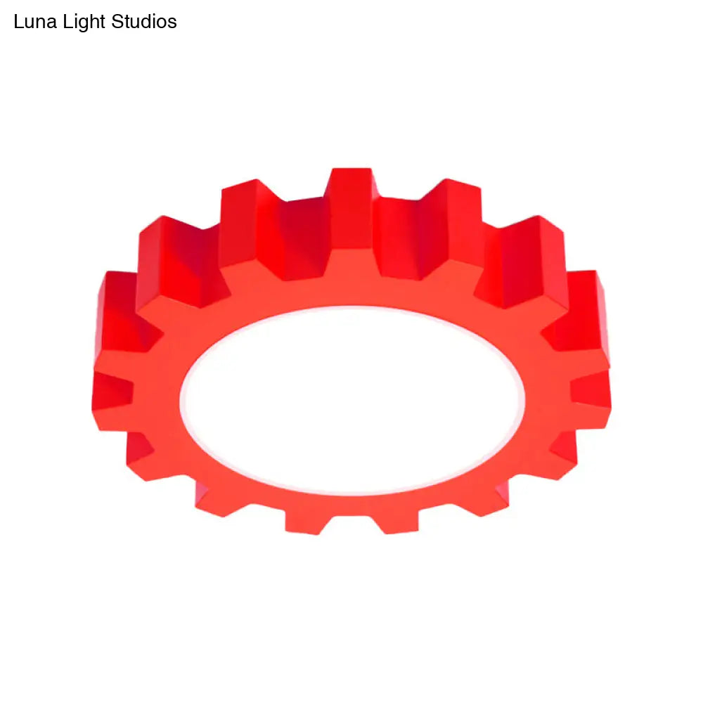 DecorBites™ DecorBites™ Cartoon LED Ceiling Light for Kindergarten: Metal Gear Ceiling Mount