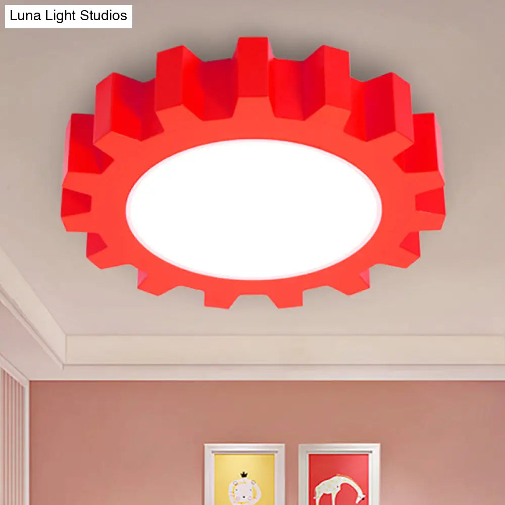 DecorBites™ DecorBites™ Cartoon LED Ceiling Light for Kindergarten: Metal Gear Ceiling Mount