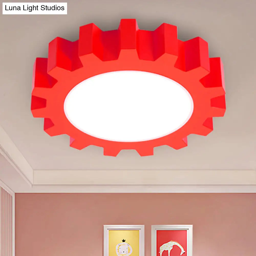 DecorBites™ DecorBites™ Cartoon LED Ceiling Light for Kindergarten: Metal Gear Ceiling Mount