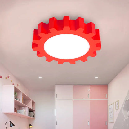 DecorBites™ DecorBites™ Cartoon LED Ceiling Light for Kindergarten: Metal Gear Ceiling Mount